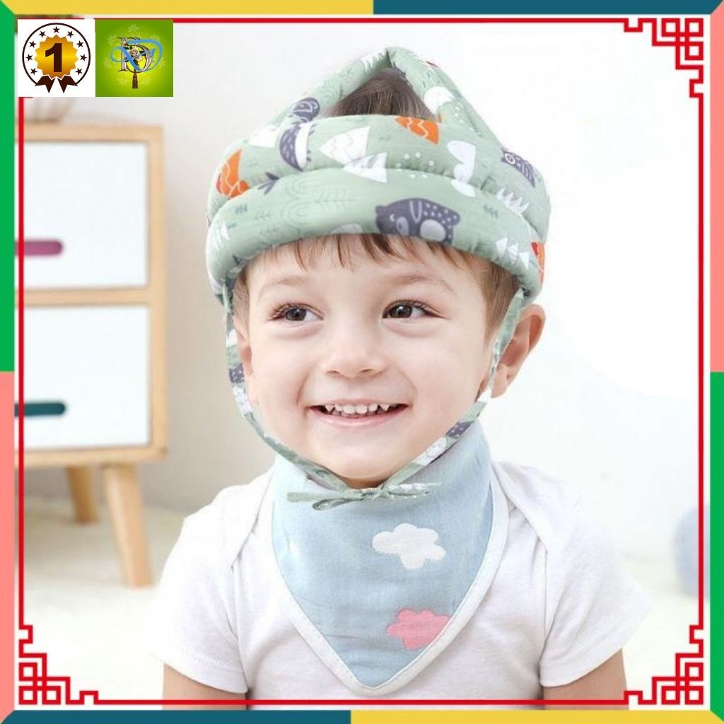 Mũ bảo hiểm cho bé tập đi, chống ngã cho bé, tấm lót bảo vệ chống va chạm đầu cho bé tập đi