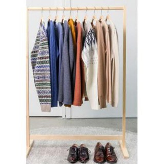 .. GIÁ TREO QUẦN ÁO GỖ THANH ĐƠN-SINGLE HANGER SIZE L NATURAL VMT5
