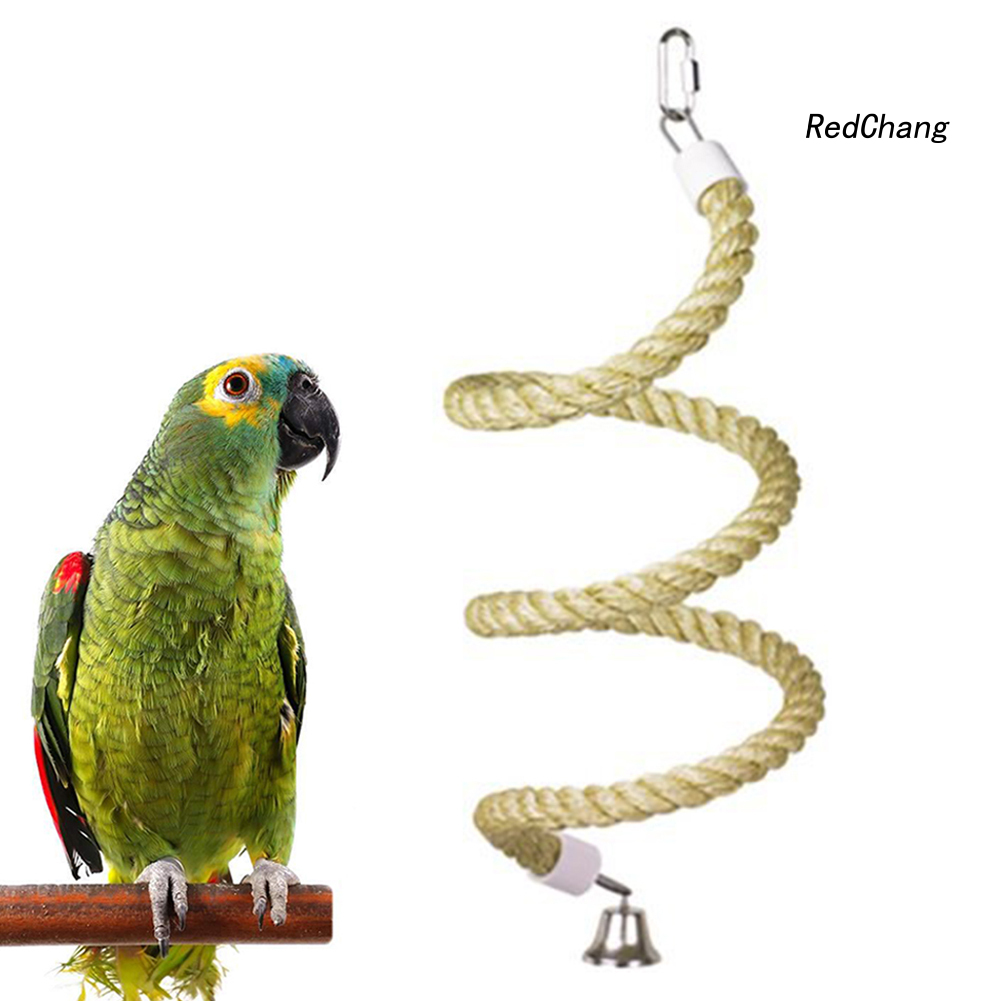Đồ chơi dây xoắn leo trèo đứng cotton dành cho chim vẹt