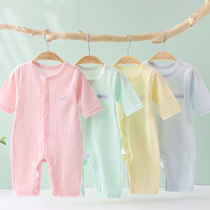 Bodysuit, body liền thân dài tay hè thu cotton cho bé trai và bé gái sơ sinh từ 3-14kg, hàng đẹp xuất Hàn