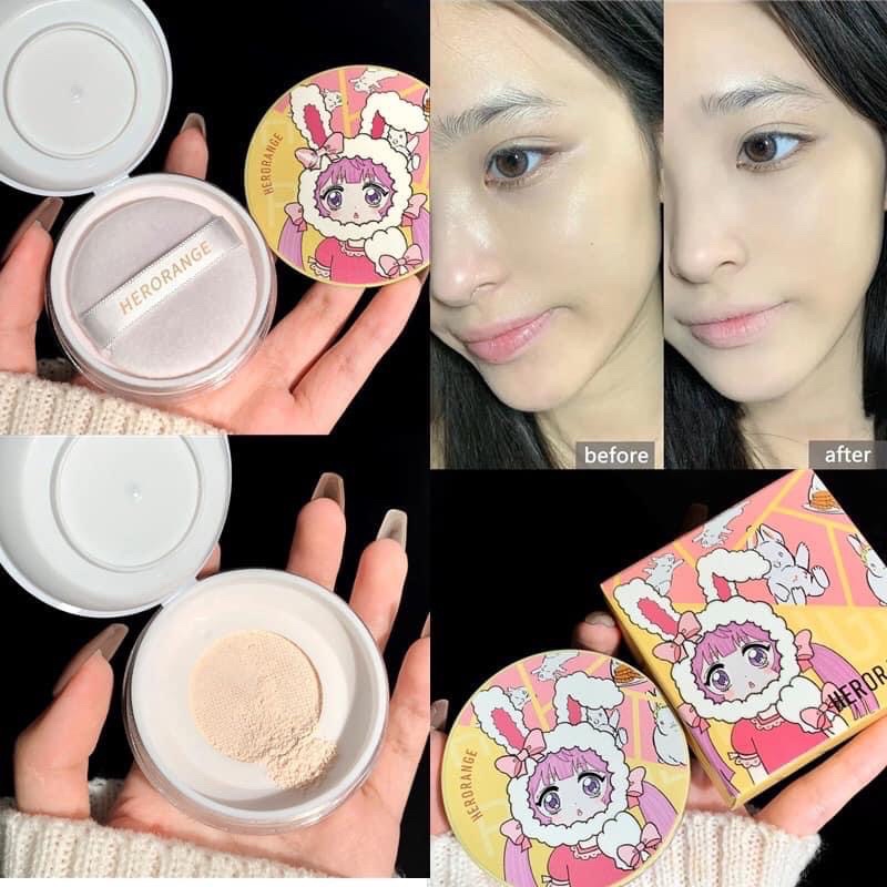 Phấn phủ HERORANGE kiềm dầu BÉ CỪU dễ thương