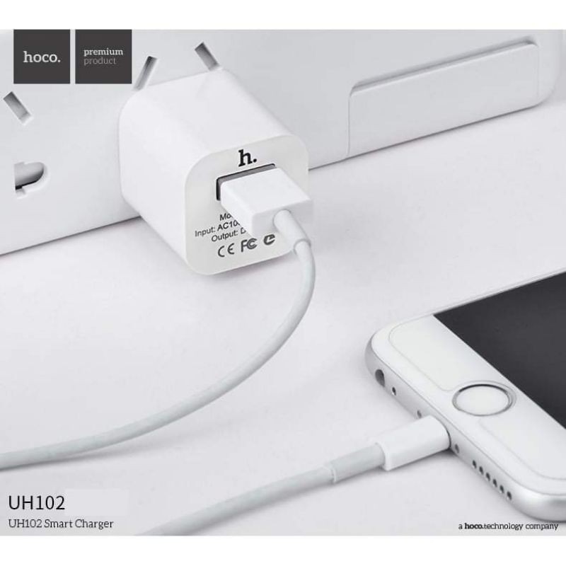 Củ Sạc HOCO UH102 1A Chính Hãng Cao Cấp | Hỗ Trợ Sạc Nhanh | Tương Thích Cho Dòng Iphone Ipad Android