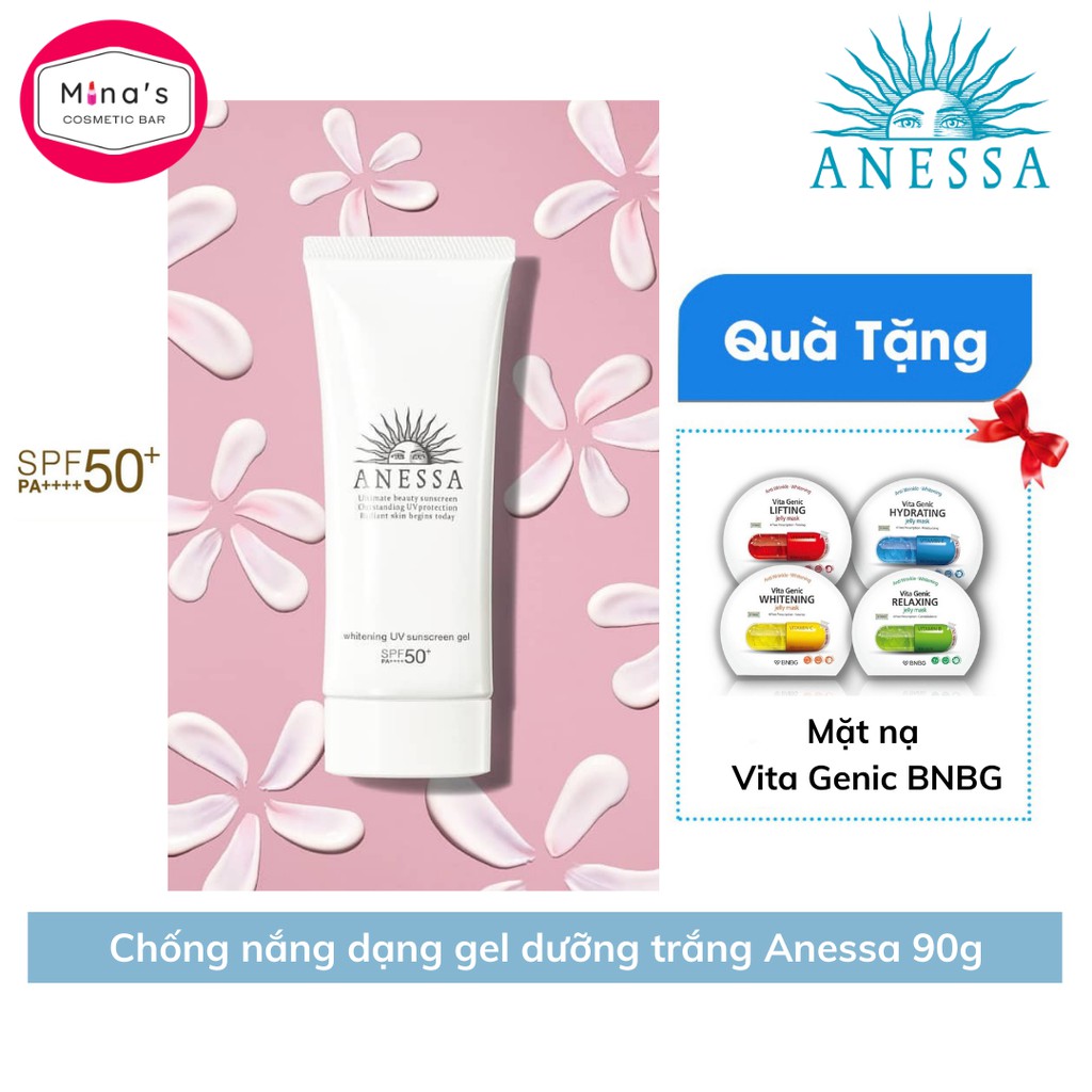 [Tem Chính hãng Shiseido] Gel chống nắng dưỡng trắng Anessa Whitening UV Sunscreen Gel 90g