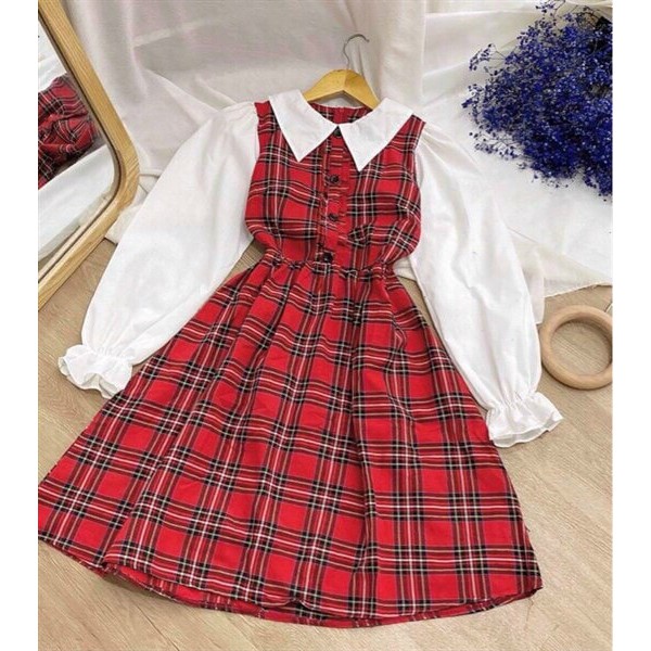 Đầm dáng xòe dễ thương 👗👗 FREESHIP👗👗 đầm thời trang dáng xòe chất vải kate thoáng mát, giá rẻ 👗👗 phù hợp đi chơi dạo phố