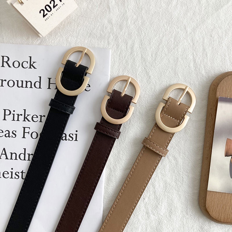 Thắt Lưng Màu Đen Thiết Kế Đơn Giản Phong Cách Hàn Quốc Thời Trang Mùa Hè Cho Nữ