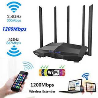 Router phát wifi Tenda AC7 5 râu xuyên tường 2 băng tần 2.4gHz 5gHz tốc độ 1200Mbps Có chức năng Repeater modem