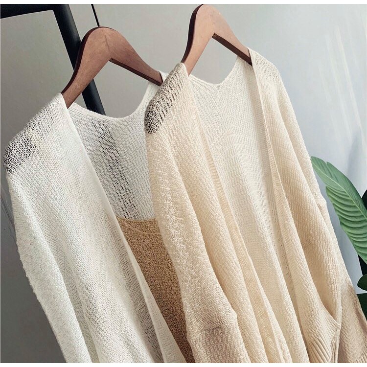 Áo Khoác Cardigan Len Mỏng Đi Biển, Dự tiệc Sang Chảnh- Hàng Quảng Châu Chuẩn loại 1 | BigBuy360 - bigbuy360.vn