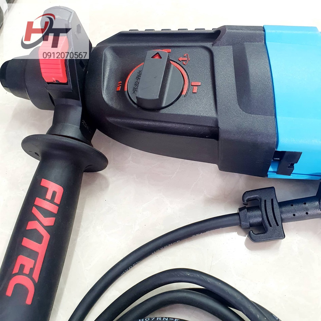Máy Khoan Bê Tông FIXTEC FRH80001 Ba Chức Năng Tặng Kèm 5 Mũi Khoan Chính Hãng Bảo Hành 6 Tháng