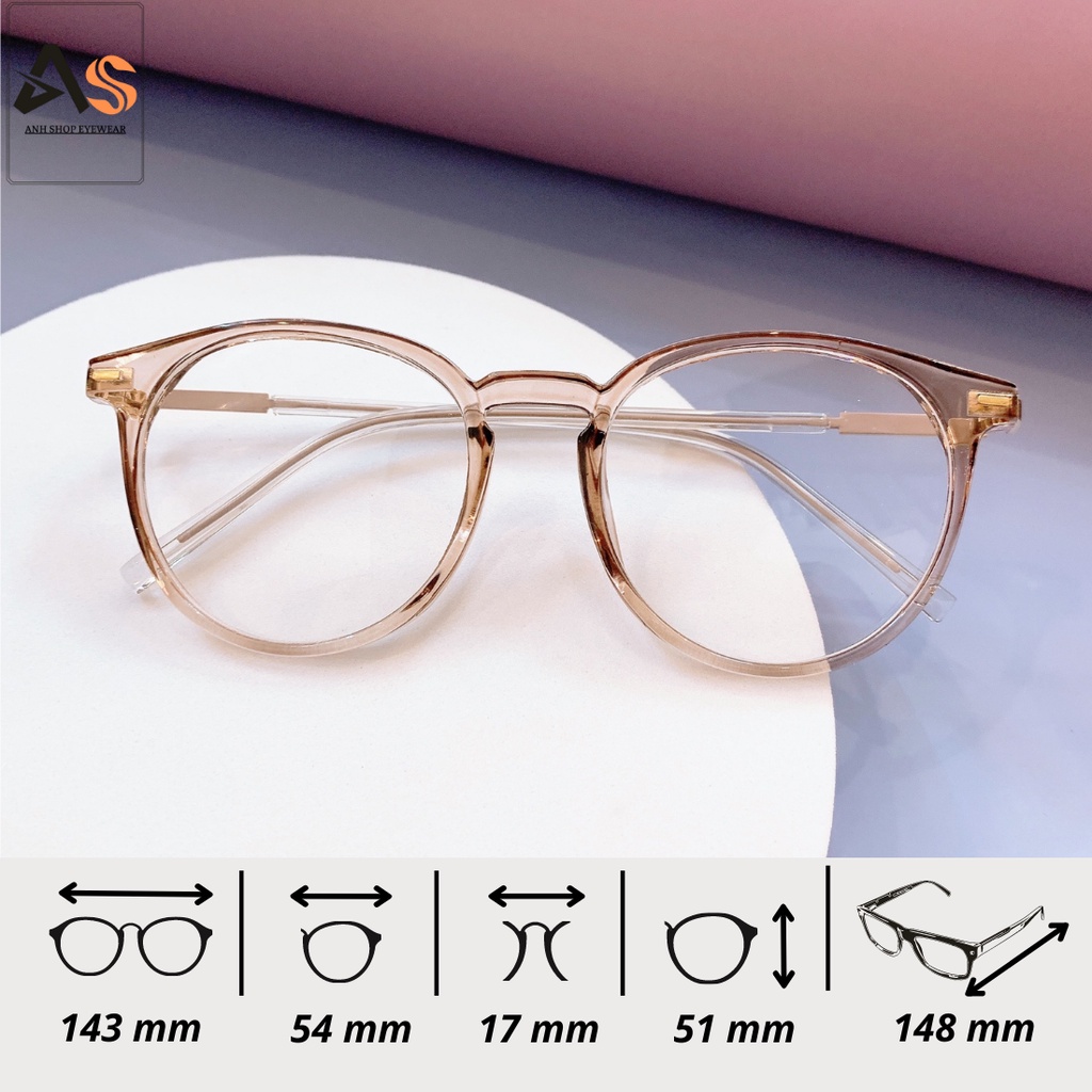 Gọng kính tròn thời trang nhiều màu sắc trẻ trung AS19088