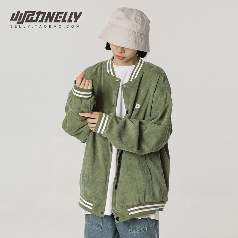Áo khoác Bomber Jacket dạ nhung mỏng chính hãng Nelly