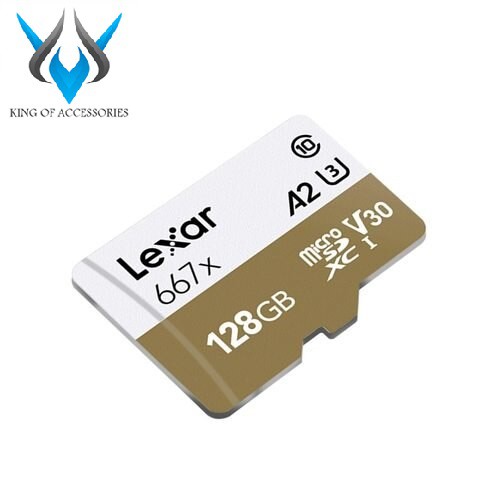 Thẻ Nhớ MicroSDXC Lexar Professional 667X V30 U3 4K A2 128GB R100MB/s (Vàng) - Không Box