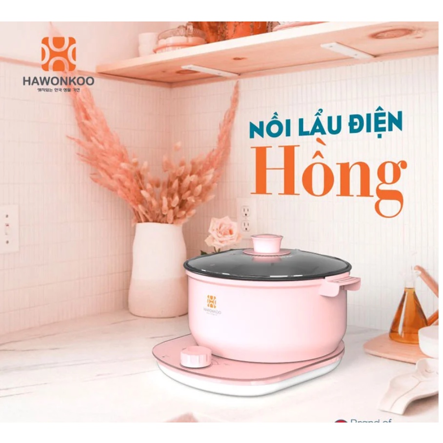 [Mã ELHAMS5 giảm 6% đơn 300K] [HEH-100] Nồi lẩu điện Hawonkoo HEH-100-PK, HEH-100-GE, HEH100