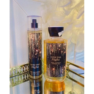 Xịt thơm-gel tắm - lotion𝗜𝗡𝗧𝗢 𝗧𝗛𝗘 𝗡𝗜𝗚𝗛𝗧 body mist bath & body works full size 236ml và mini sz 75ml