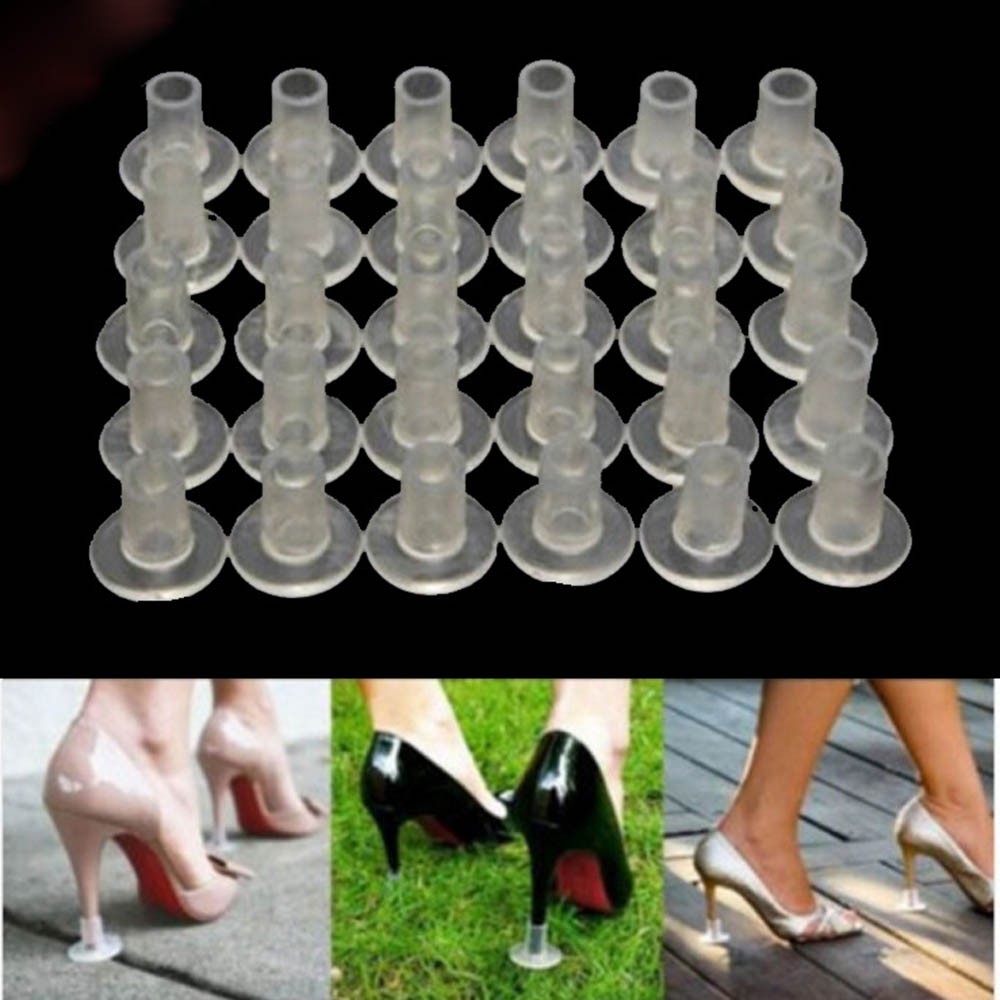 1Pair High Heel Protectors Cover Stiletto Women Shoes Stoppers Antislip Black