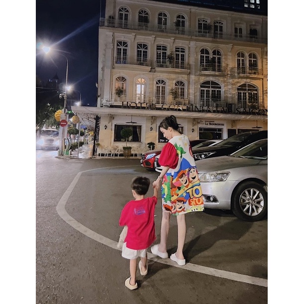 Đầm 3D tay phồng siêu đẹp,hàng loại 1 chuẩn mẫu