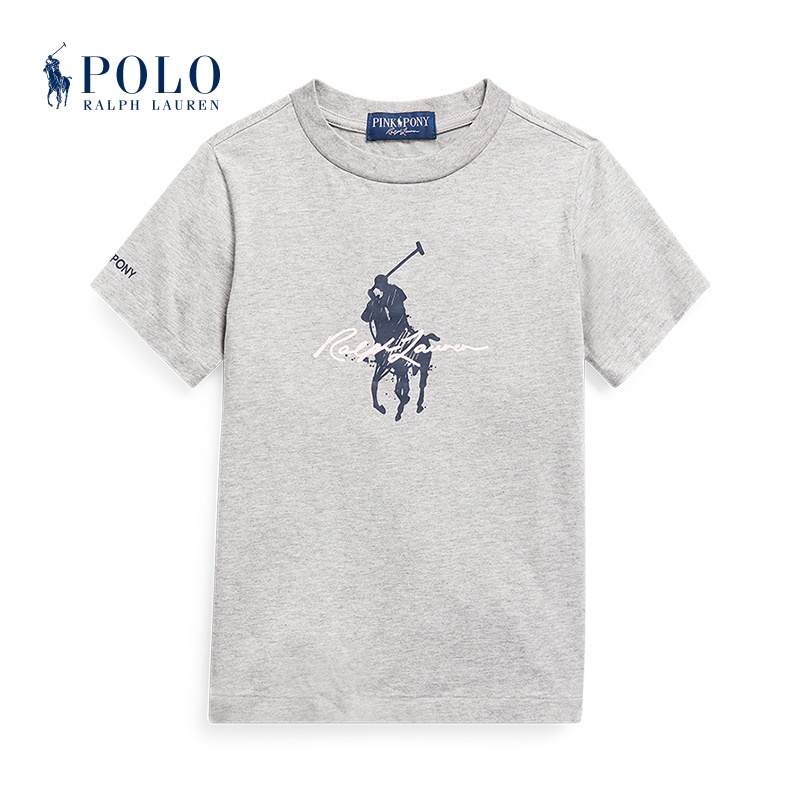 Áo thun cotton Ralph Lauren in hình ngựa cổ điển