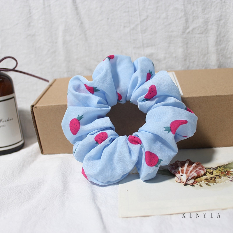 Dây Cột Tóc Đuôi Ngựa Đính Quả Dâu Tây Đơn Giản Ngọt Ngào Cho Nữ