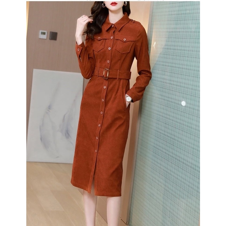 Váy nhung tăm mềm mịn siêu sang chảnh V1533