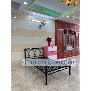 Giường sắt đan chéo 1m2x2m Nội Thất Chí Hiếu