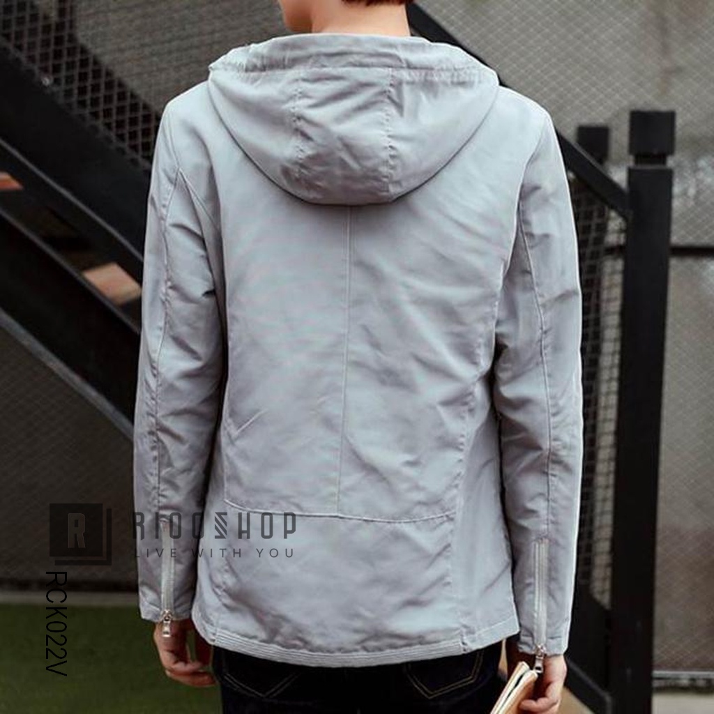 Áo khoác nam dù cán dày 2 lớp cao cấp có nón cực đẹp phong cách Hàn quốc RCK022