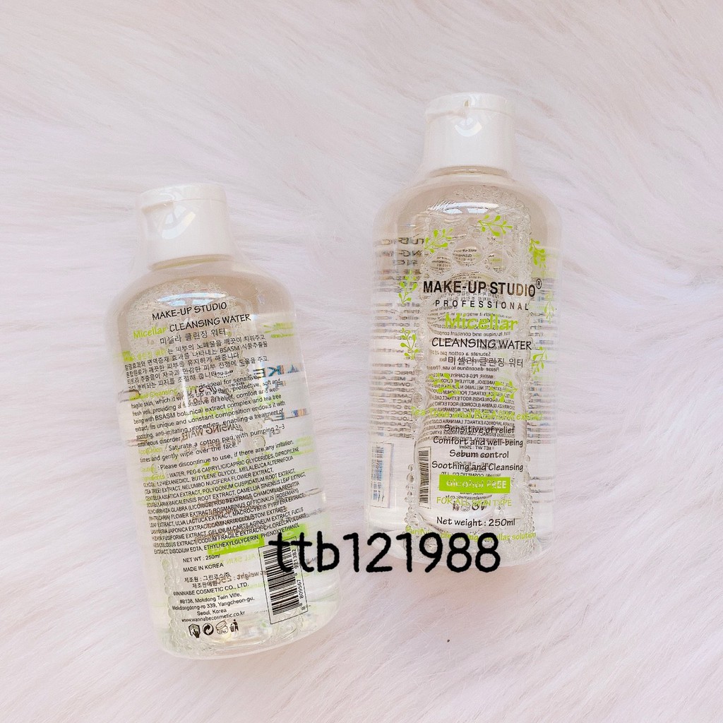 NƯỚC TẨY TRANG MAKE-UP STUDIO PROFESSIONAL MICELLAR CLEANSING WATER