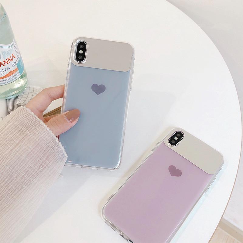 Ốp lưng tráng gương họa tiết trái tim xinh xắn dành cho điện thoại iphone