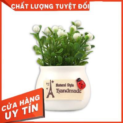 set 3 món đôi hươu trang trí xe hơi, trang trí bàn làm việc set 3 món gồm đôi hươu + chậu hoa + miếng đế dán