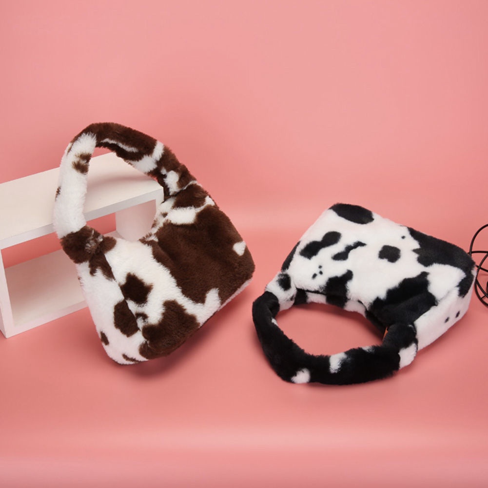 Túi Xách Kẹp Nách Phối Lông Phong Cách Thời Trang Thu Đông Mới Cho Nữ