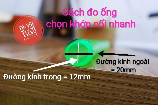 Mối Nối Ren Trong, Răng Ngoài 21, 27, 34 Có Ốc Vặn Kết Nối Ống Mềm Làm Vườn phi 8, 12, 14, 16, 18, 20, 21 Aquamate