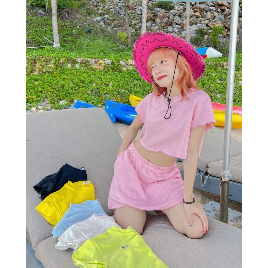 Sweetie Set - Bộ váy + áo thun nữ Hàn - Remmus.vn