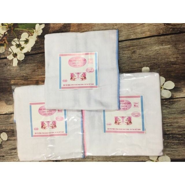 Khăn Tắm Xô 4 Lớp , 6 Lớp Trắng , xuất NhậtHàng loại 1 (100% cotton) kích Thước 75x80cm