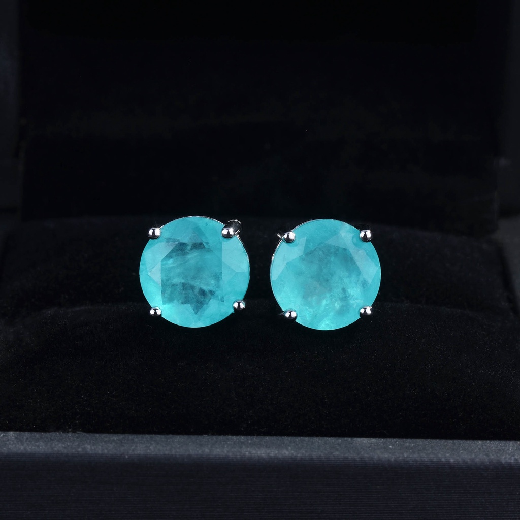 Hàng Mới Về Khuyên Tai Paraiba 5 Karat Trang Sức Cá Tính Cho Nữ-JHS4-E