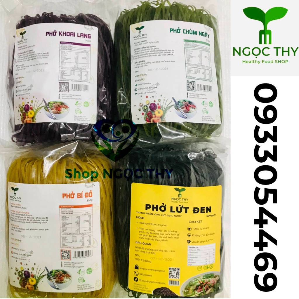 Tổng hợp bún phở gạo lứt và rau củ ăn eatclean thực dưỡng gói 500gr