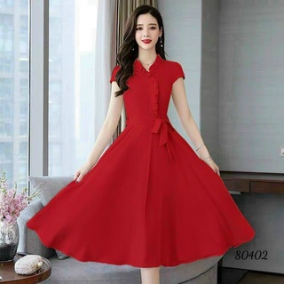 MẪU MỚI đầm cổ v thắt eo san trọng