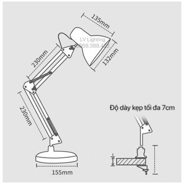 Đèn Bàn Học - Đèn Bàn Đọc Sách, Đèn Bàn Làm Việc Nhiều Màu Sắc - Loại 1 - Fullbox mã 811