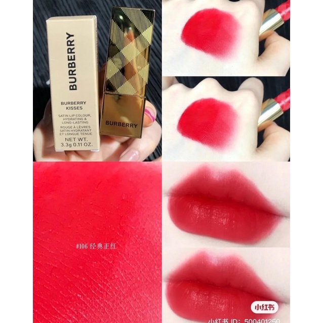 Son Burberry Kisses Matte 106 The Red - Đỏ Tươi Phiên Bản Mới Nhất 2022