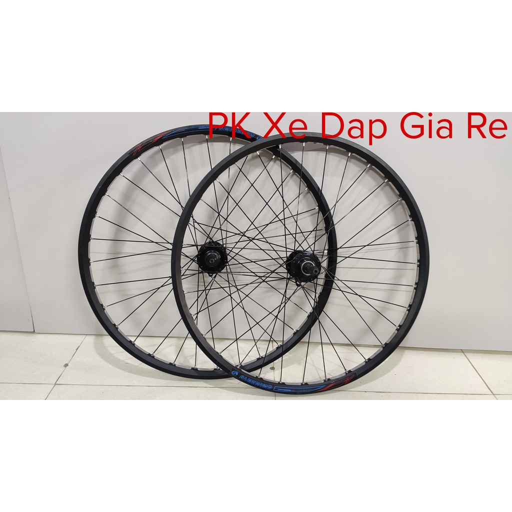 Bộ vành xe đạp thể thao đan sẵn bánh 26 sử dụng đùm bạc đạn cao cấp.