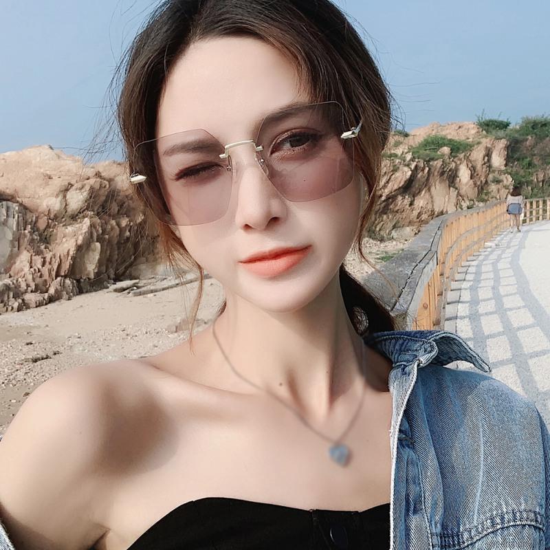 Kính mát không gọng thời trang phong cách retro