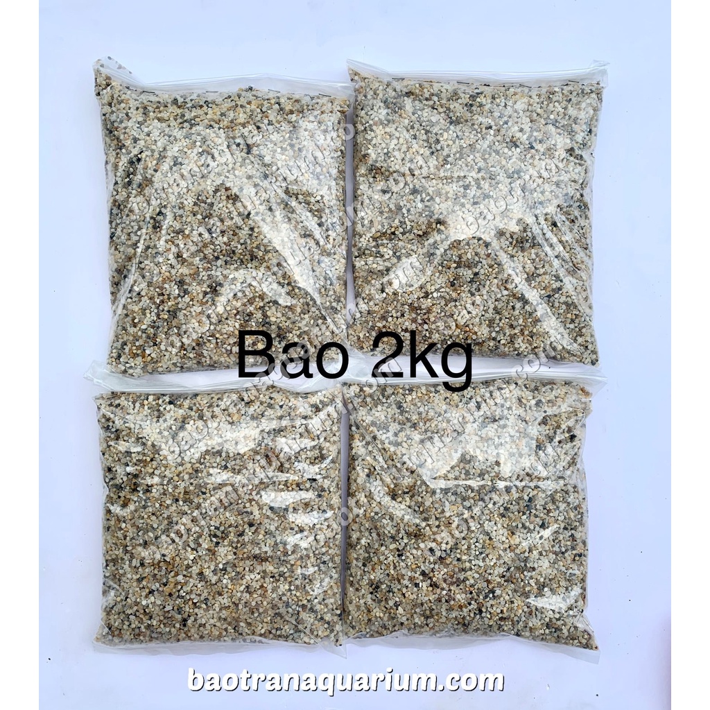 Sỏi 3 màu trang trí, trải nền hồ cá bao 2kg
