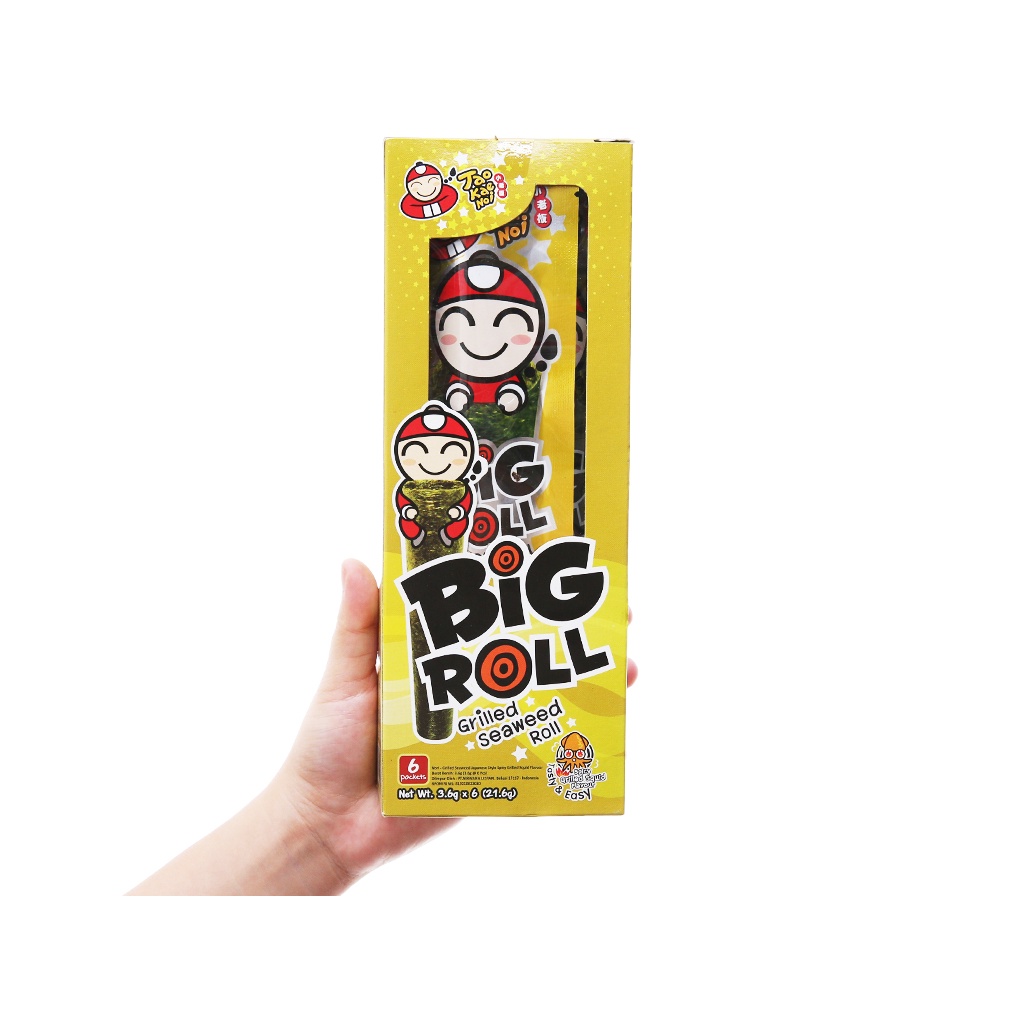 Rong biển cuộn Bigroll Tao Kae Noi Thái Lan hộp 12 gói date mới