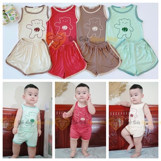 Set Ba Lỗ Gấu Bé Trai, Bé Gái Chất Thun Lạnh Cực Đẹp, Đồ Bộ Mùa Hè Cho Bé Unchi Store (V455)