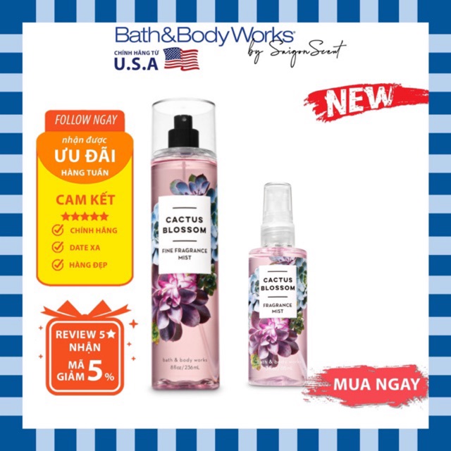 Xịt thơm Bath and Body Works Cactus Blossom (236ml) | BigBuy360 - bigbuy360.vn