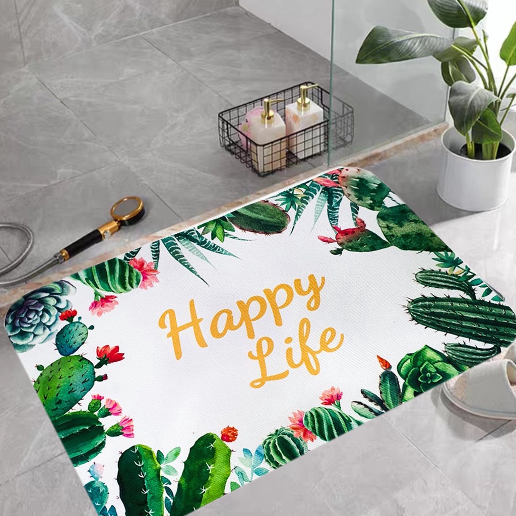 Thảm chùi chân, lau chân siêu thấm nước vải ép cao cấp kích thước 60x40