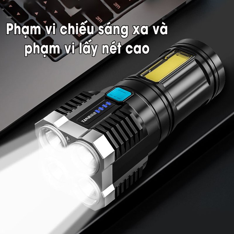 Đèn Pin Mini Đèn Pin Cầm Tay 4 Chế Độ Sáng Điều Chỉnh ĐÈN DAIKI