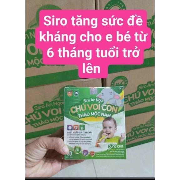 Combo 2h siro ăn ngon chú voi con thảo mộc nam, hàng chính hãng