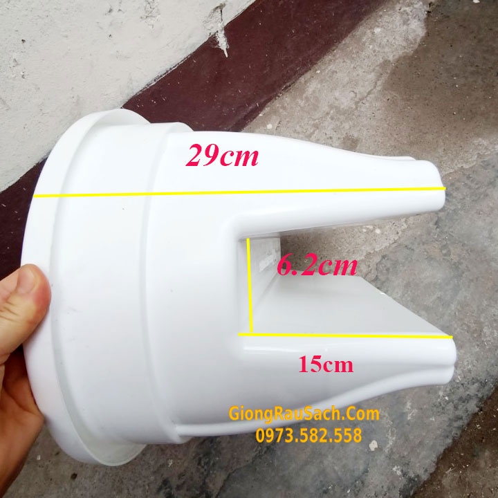 Chậu Kẹp Lan Can Hình Oval Trồng Cây Trồng Rau Trồng Hoa Trên Gác Lan Can