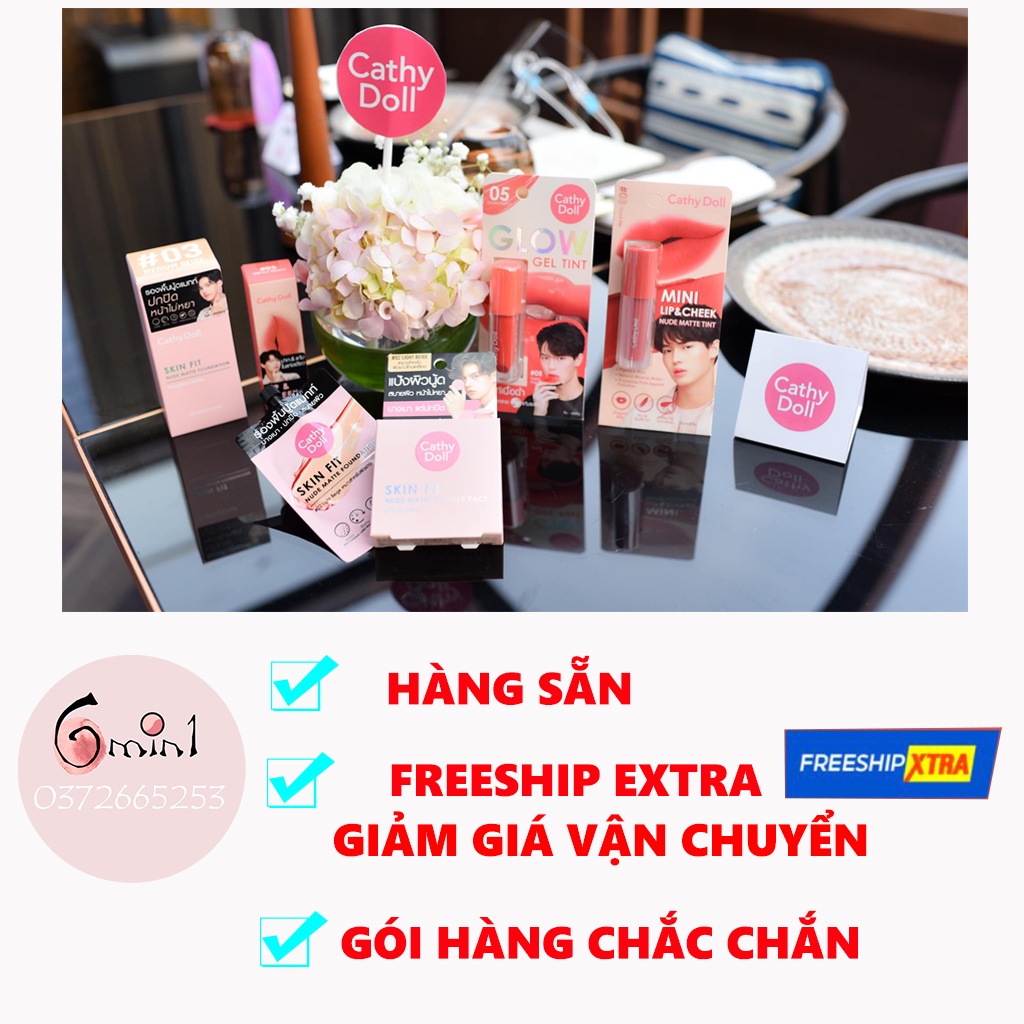 Son Cathy Doll Glow Gel Tint Màu Đẹp Tự Nhiên 2.4g