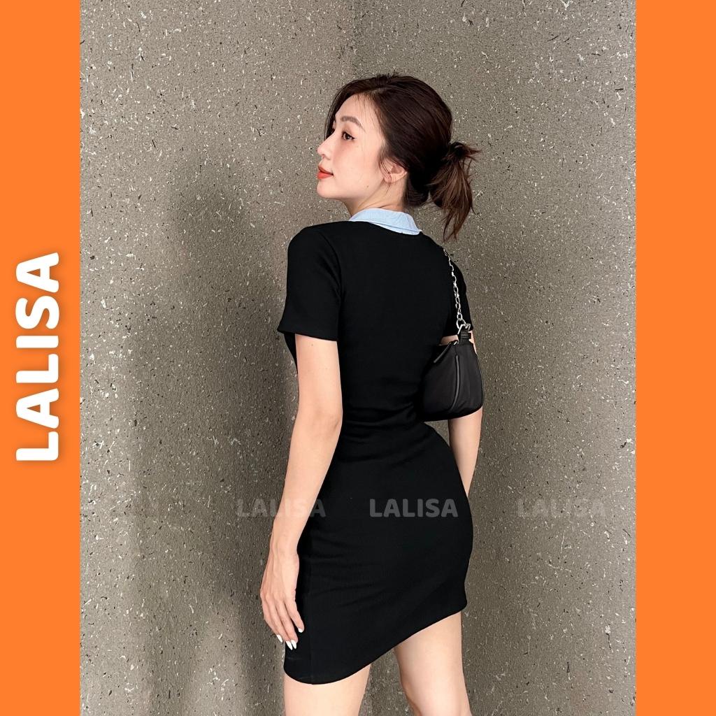 Đầm Ôm Body Thun Dáng Suông Ngắn LALISA Váy Polo Nữ Nhún Sexy Thiết kế dài vải cotton len đi chơi, đi biển đẹp VD026 | BigBuy360 - bigbuy360.vn