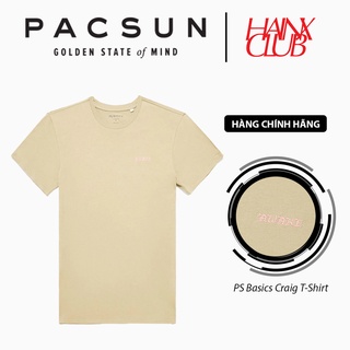 Áo Thun Pacsun Basics Tay Lỡ Nam Nữ Form Rộng Thêu Chữ AWAKE