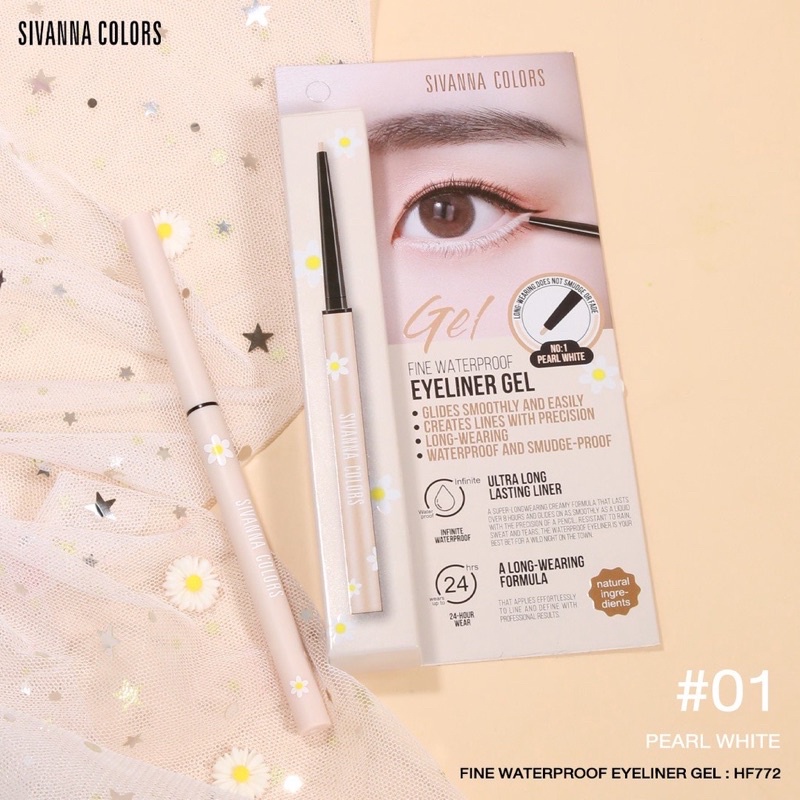 Chì Kẻ Mí Mắt SIVANNA Eyeliner HF772 (Trắng - Nâu - Đen)